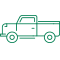 truck icon, Green truck outline